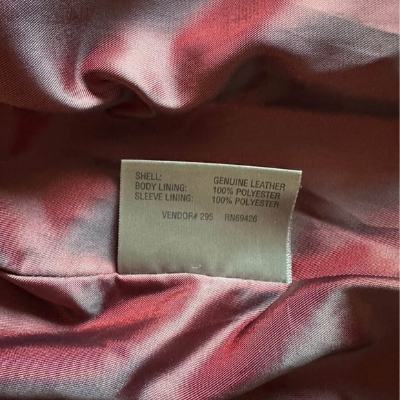 Authentic Red Leather Jacket - Picture 3 of 3